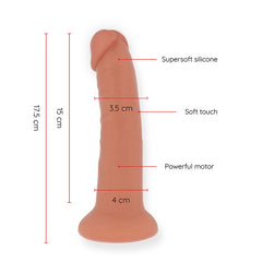 ONINDER - SMALL DILDO VIBRATOR BOGOTÁ 9 SPEEDS NATURAL 17.5 CM -O- 4 CM - FREE APP