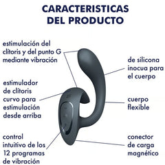 SATISFYER - G FOR GODDESS 1 VIBRADOR CONEJO GRIS OSCURO?