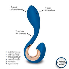 G-VIBE - GPOP 2 G AND P DOT VIBRATOR INDIGO BLUE