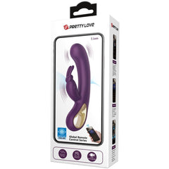 PRETTY LOVE - VIBRADOR CONEJO LIAM Y ESTIMULADOR DEL PUNTO G MORADO