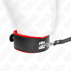 KINK - COLLAR WITH BELT 116 CM WITH ADJUSTABLE RED LEATHER BRACELET 40-48 CM X 6 CM