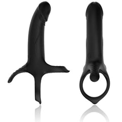 ARMONY - DILDO CON ANILLO Y VIBRADOR NEGRO