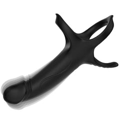 ARMONY - DILDO CON ANILLO Y VIBRADOR NEGRO