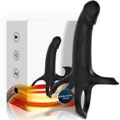 ARMONY - DILDO CON ANILLO Y VIBRADOR NEGRO