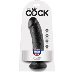 KING COCK - 8 DILDO NEGRO 20,3 CM