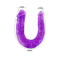 BAILE - DOUBLE FLEXIBLE JELLY DILDO LILAC