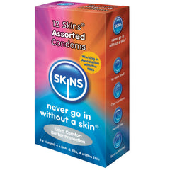 SKINS - ASSORTED CONDOMS PACK OF 12