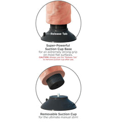 KING COCK - DILDO VIBRANTE NATURAL 25,5 CM