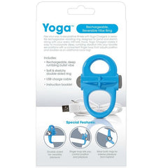 SCREAMING O - RECHARGEABLE VIBRATING COCK RING YOGA BLUE