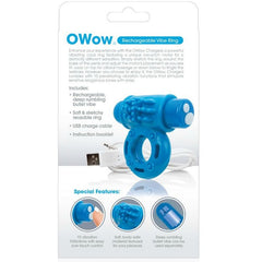 SCREAMING O - WOW RECHARGEABLE VIBRATING COCK RING BLUE