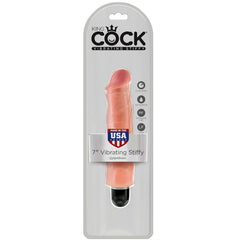 KING COCK - VIBRADOR RÍGIDO REALISTA 17,8 CM NATURAL