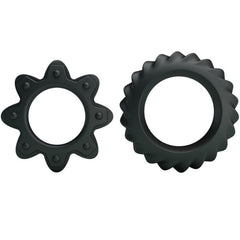 BAILE - KIT 2 SILICONE FLOWER RINGS