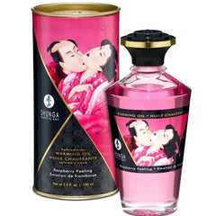 SHUNGA - THERMAL EFFECT MASSAGE OIL INTENSE RASPBERRY FLAVOR 100 ML