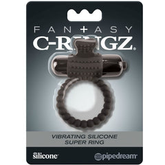FANTASY C-RINGZ - BLACK SILICONE VIBRATING RING FANTASY C-RING