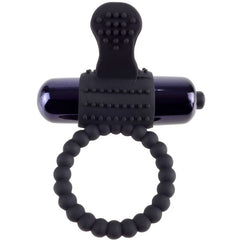 FANTASY C-RINGZ - BLACK SILICONE VIBRATING RING FANTASY C-RING