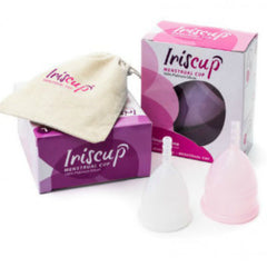IRISCUP - TAZA DEL MES ROSA GRANDE + BOLSA ESTERILIZADORA GRATIS