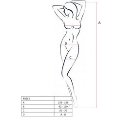 PASSION - BODYSTOCKING MUJER BS013 BLANCO TALLA ÚNICA