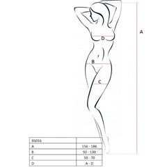 PASSION - BODYSTOCKING MUJER BS016 BLANCO TALLA ÚNICA