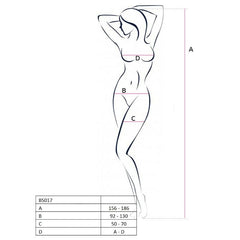 PASSION - BODYSTOCKING MUJER BS017 BLANCO TALLA ÚNICA