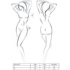 PASSION - SAYLA WOMEN'S SET BLACK SIZE S/M