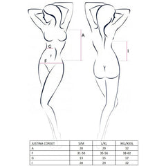 PASSION - CORSÉ MUJER JUSTINA NEGRO TALLA S/M