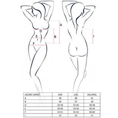 PASSION - CORSÉ MUJER JOLENE NEGRO TALLA S/M