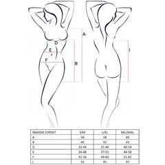 PASSION - CORSÉ MUJER MADDIE NEGRO TALLA S/M