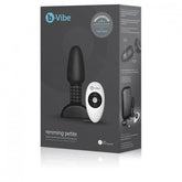 B-VIBE - PLUG ANAL CON CONTROL REMOTO RIMMING PEQUEÑO NEGRO