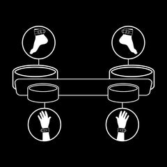 FETISH SUBMISSIVE - BONDAGE SPREAD BAR WITH NOPRENE LINING