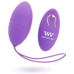 WOMANVIBE - ALSAN HUEVO MANDO A DISTANCIA NEGRO SILICONA MORADO