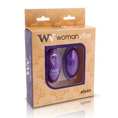 WOMANVIBE - ALSAN HUEVO MANDO A DISTANCIA NEGRO SILICONA MORADO