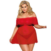 SUBBLIME - VESTIDO CORTO QUEEN PLUS + Tanga ROJO