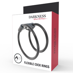 DARKNESS - FLEXIBLE DOUBLE PENIS RING