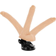BASECOCK - VIBRADOR ARTICULABLE CON MANDO A DISTANCIA NATURAL 18,5 CM -O- 4 CM