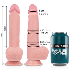 ROCKARMY - DILDO PREMIUM SPITFIRE SILICONA LÍQUIDA 21 CM -O- 4.62 CM