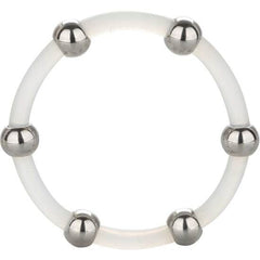 CALEXOTICS - STEEL PEARL SILICONE RING XL