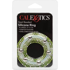 CALEXOTICS - STEEL PEARL SILICONE RING XL