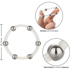 CALEXOTICS - STEEL PEARL SILICONE RING XL