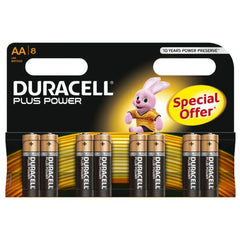 DURACELL - PLUS POWER BATERÍA AA LR6 8UNIDADES