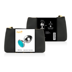COQUETTE TOYS - PLUG ANAL DE METAL COLOR AZUL TAMAÑO M 3.5 X 8CM