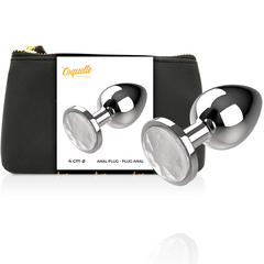 COQUETTE CHIC DESIRE - METAL ANAL PLUG WHITE COLOR SIZE L 4 X 9 CM