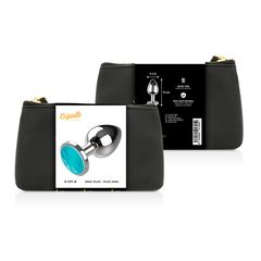 COQUETTE CHIC DESIRE - PLUG ANAL DE METAL COLOR AZUL TAMAÑO L 4 X 9 CM