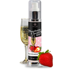 SECRETPLAY - ACEITE DE MASAJE FRESA Y VINO ESPUMOSO 50 ML
