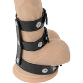 DARKNESS - DOUBLE ADJUSTABLE LEATHER COCK AND TEST RING