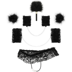 COQUETTE CHIC DESIRE - JUEGO DE ACCESORIOS BONDAGE DE ENCAJE DELUXE