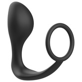 ADDICTED TOYS - PLUG ANAL CON ANILLO DE SILICONA NEGRO