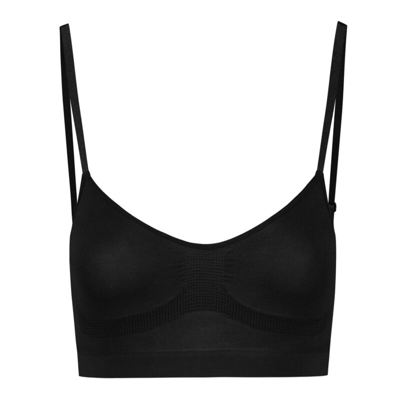 BYE-BRA - MEDIUM CONTROL BLACK DOTS FREE BRA SIZE S