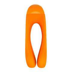 SATISFYER - VIBRADOR DEDO CANDY CANE NARANJA