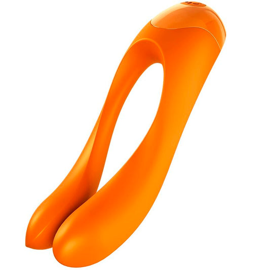 SATISFYER - VIBRATEUR  DOIGTS CANDY CANE ORANGE