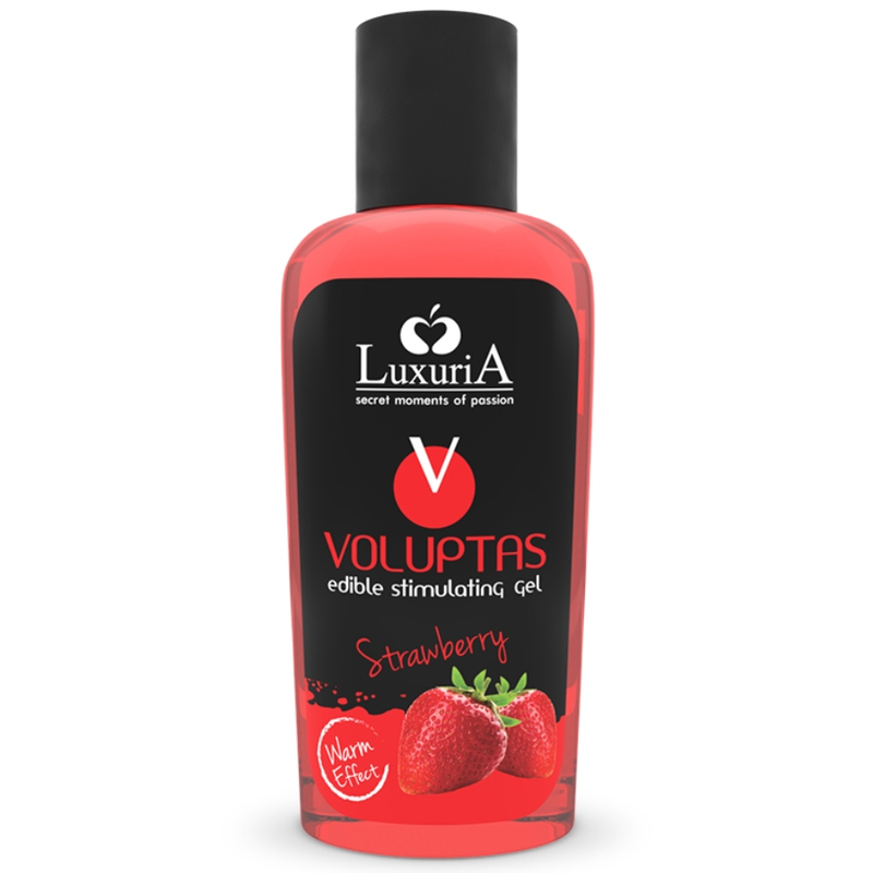 INTIMATELINE LUXURIA - VOLUPTAS GEL DE MASAJE COMESTIBLE CON EFECTO CALENTAMIENTO - FRESA 100 ML